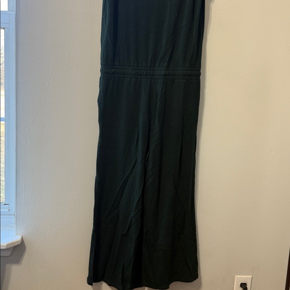 Daily Ritual Dark Green Terry Tank Top Cropped Wide Leg Jumpsuit Size Medium - Picture 9 of 10